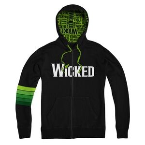 Wicked Official Merch Zip Up Graphic Hoodie